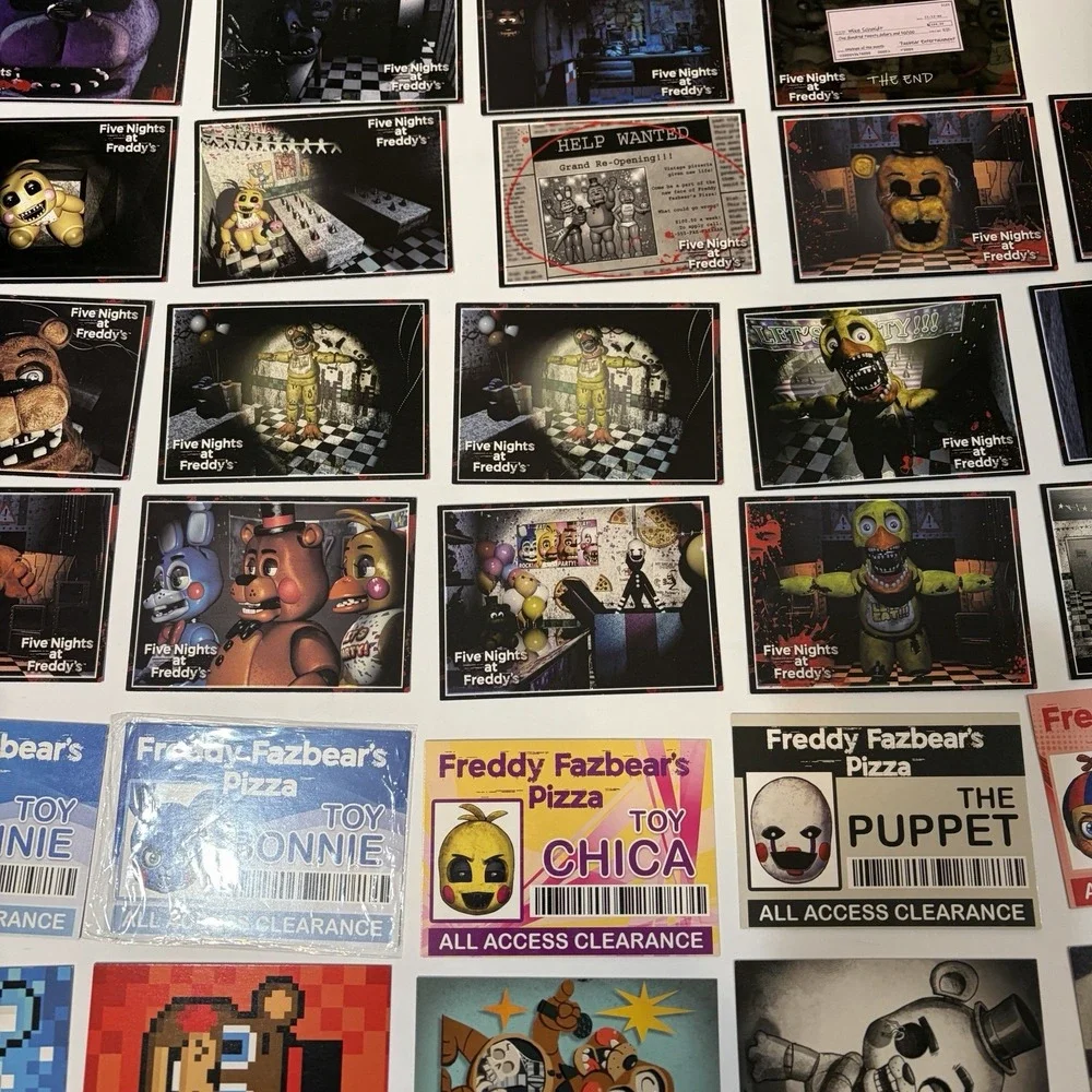 Five Nights at Freddy's 2016 Scott Cawthon Card Lot-Fazbear,Bonnie,Chica,Foxy